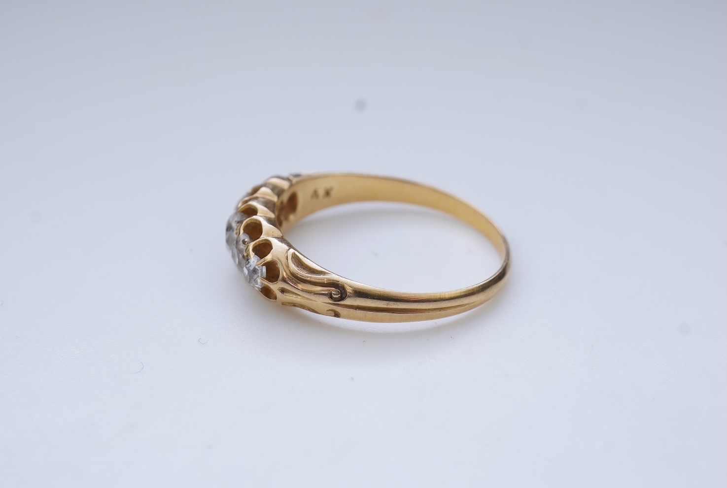 A five-stone diamond ring, late 19th century